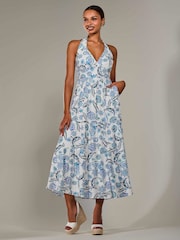 Jolie Moi White Halter Neck Maxi Dress - Image 5 of 6
