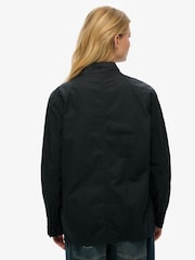 Superdry Blue Oversized The Merchant Store Wax Jacket - Image 2 of 9