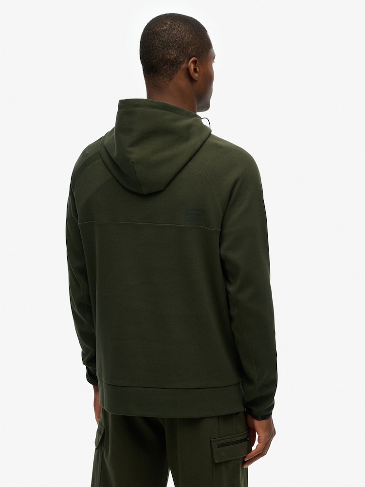 Superdry Green Tech Logo Loose Hoodie - Image 2 of 5