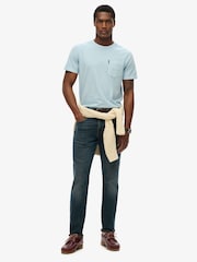 Superdry Blue Classic Essential Pocket 100% Cotton T-Shirt - Image 3 of 6