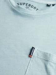 Superdry Blue Classic Essential Pocket 100% Cotton T-Shirt - Image 6 of 6