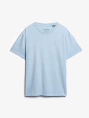 Superdry Blue Essentials Relaxed 100% Cotton T-Shirt - Image 5 of 6