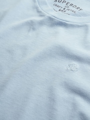 Superdry Blue Essentials Relaxed 100% Cotton T-Shirt - Image 6 of 6