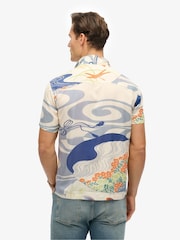 Superdry Cream The Merchant Store Hawaiian Shirt - Image 2 of 6