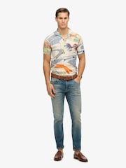 Superdry Cream The Merchant Store Hawaiian Shirt - Image 3 of 6