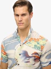 Superdry Cream The Merchant Store Hawaiian Shirt - Image 4 of 6