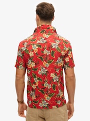 Superdry Red Marun Hawaiian Print Shirt - Image 2 of 6