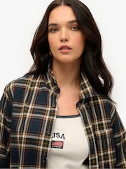 Superdry Blue Oversized Vintage Check Shirt - Image 4 of 7