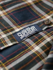 Superdry Blue Oversized Vintage Check Shirt - Image 6 of 7