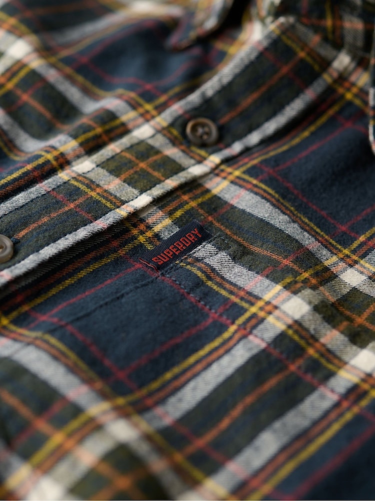 Superdry Blue Oversized Vintage Check Shirt - Image 7 of 7