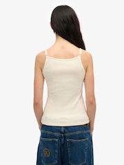 Superdry Cream Athletic Essentials Scoop Neck Vest - Image 2 of 6