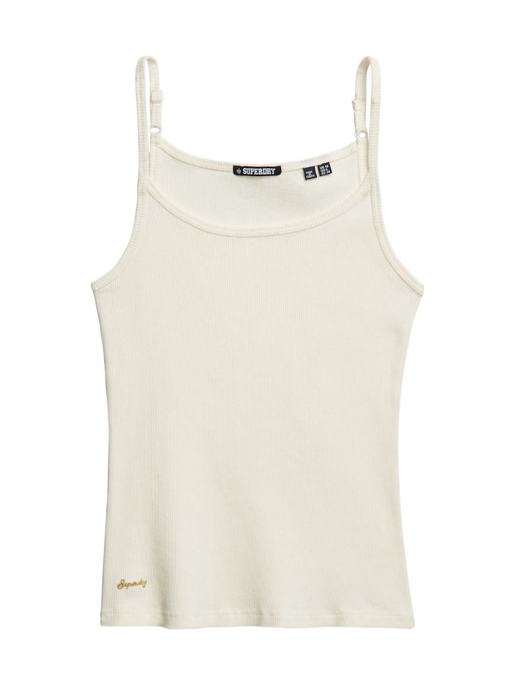 Superdry Cream Athletic Essentials Scoop Neck Vest - Image 5 of 6