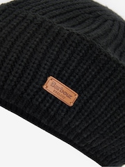 Barbour® Black Beldon Knitted Cap - Image 4 of 5