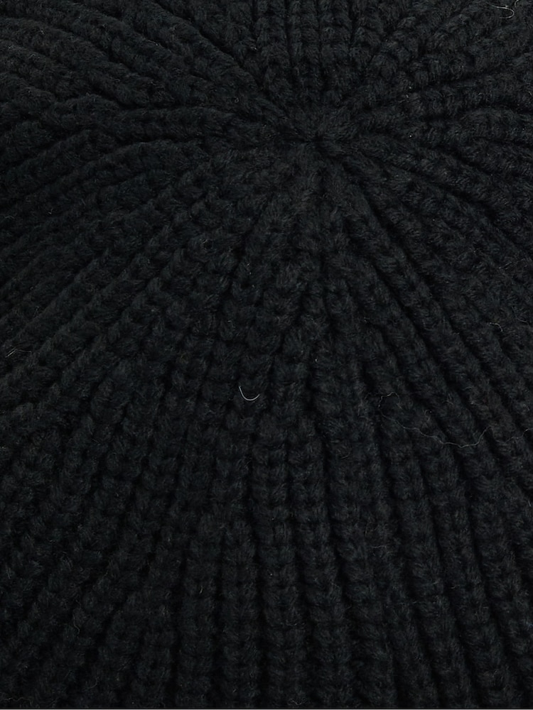 Barbour® Black Beldon Knitted Cap - Image 5 of 5