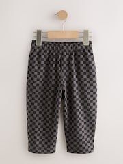 Schwarz/Anthrazit - Gemusterte Jersey-Jogginghose (3M.–7J.) - Bild 2 von 6