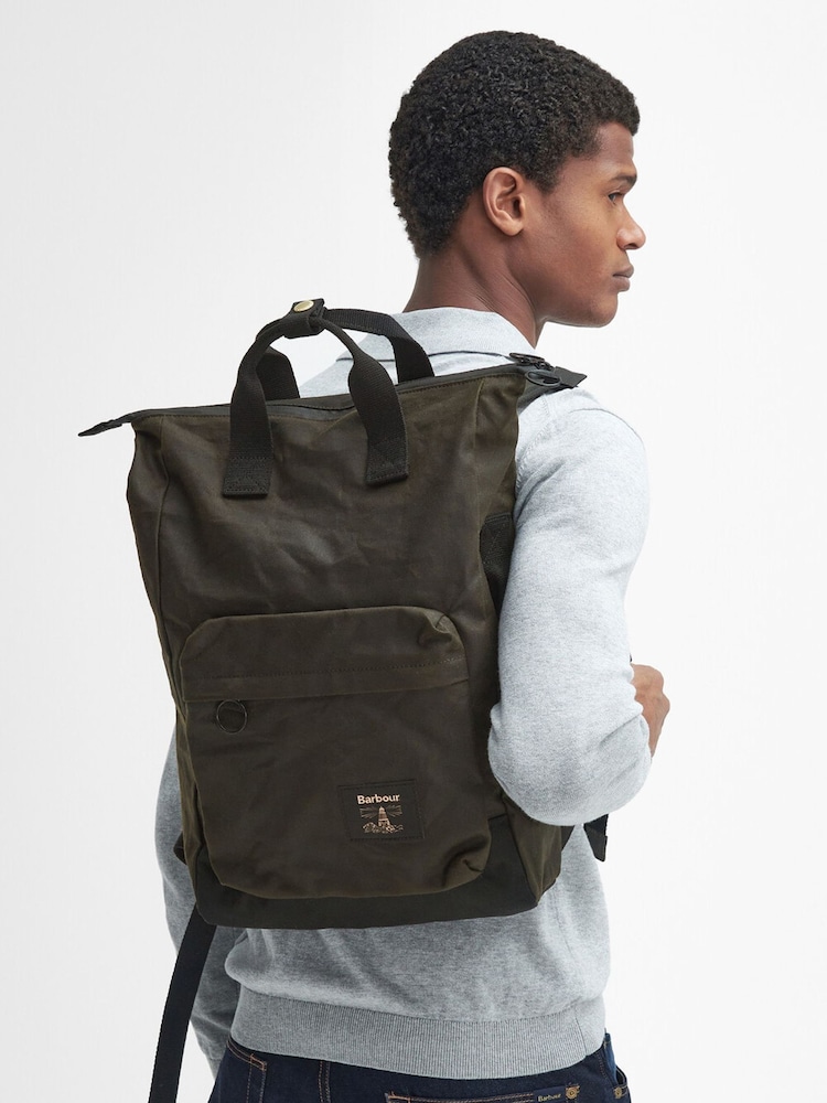 Barbour® Green Field Wax Bpac Bag - Image 8 of 8 Barbour® Green Field Wax Bpac Bag - Image 8 of 8