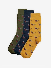 Barbour® Green Pointer Dog 3 Pack Socks Gift Box Set - Image 1 of 4