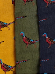 Barbour® Green Pointer Dog 3 Pack Socks Gift Box Set - Image 3 of 4