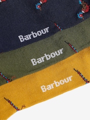 Barbour® Green Pointer Dog 3 Pack Socks Gift Box Set - Image 4 of 4