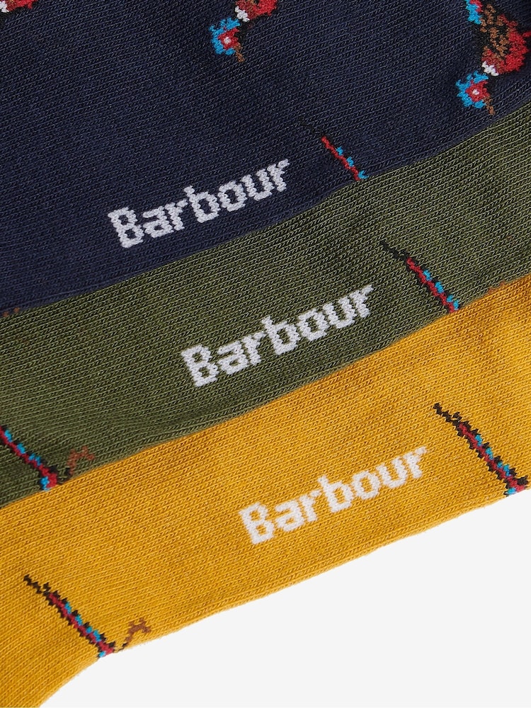 Barbour® Green Pointer Dog 3 Pack Socks Gift Box Set - Image 4 of 4 Barbour® Green Pointer Dog 3 Pack Socks Gift Box Set - Image 4 of 4