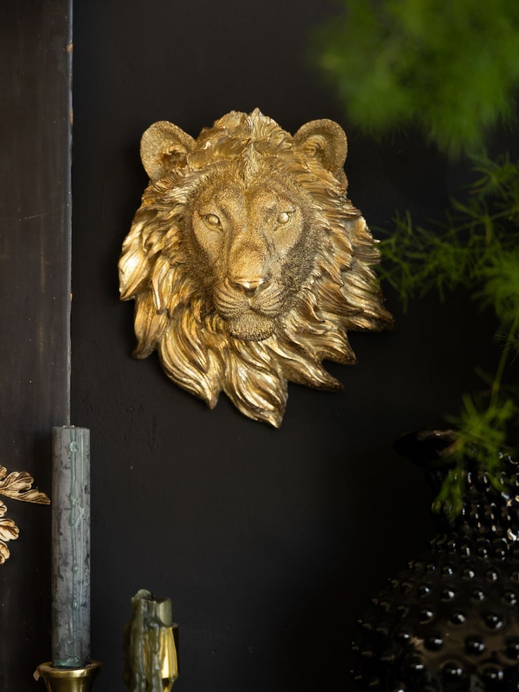 Rockett St George Gold Lion Wall Ornament - Image 2 of 6