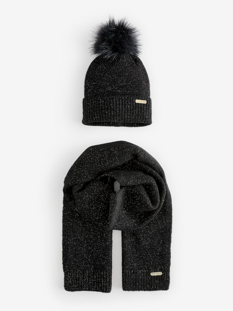 Barbour® International Black Sparkle Scarf - Image 1 of 1