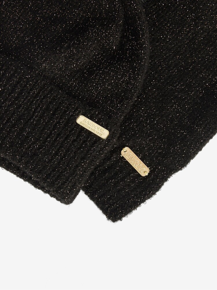 Barbour® International Black Spark Bean/Scarf Set - Image 3 of 3