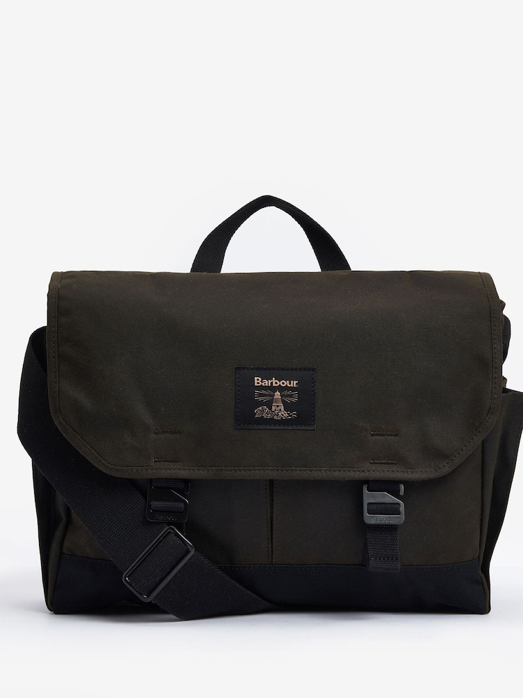Barbour® Green Field Wax Messenger Bag - Image 1 of 7