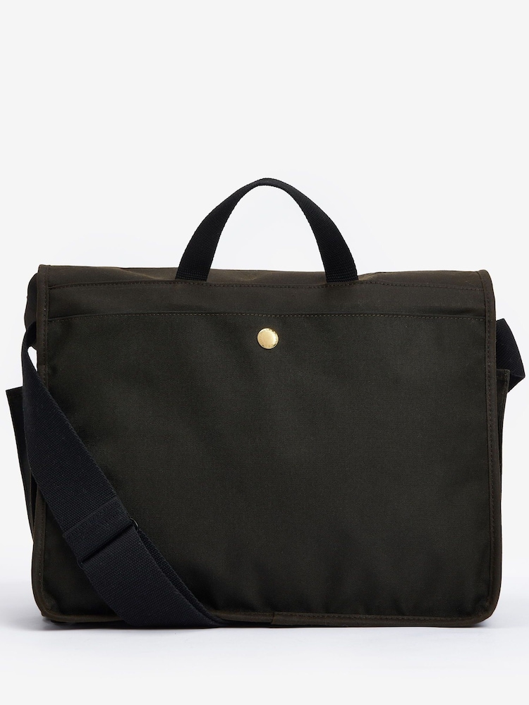 Barbour® Green Field Wax Messenger Bag - Image 2 of 7