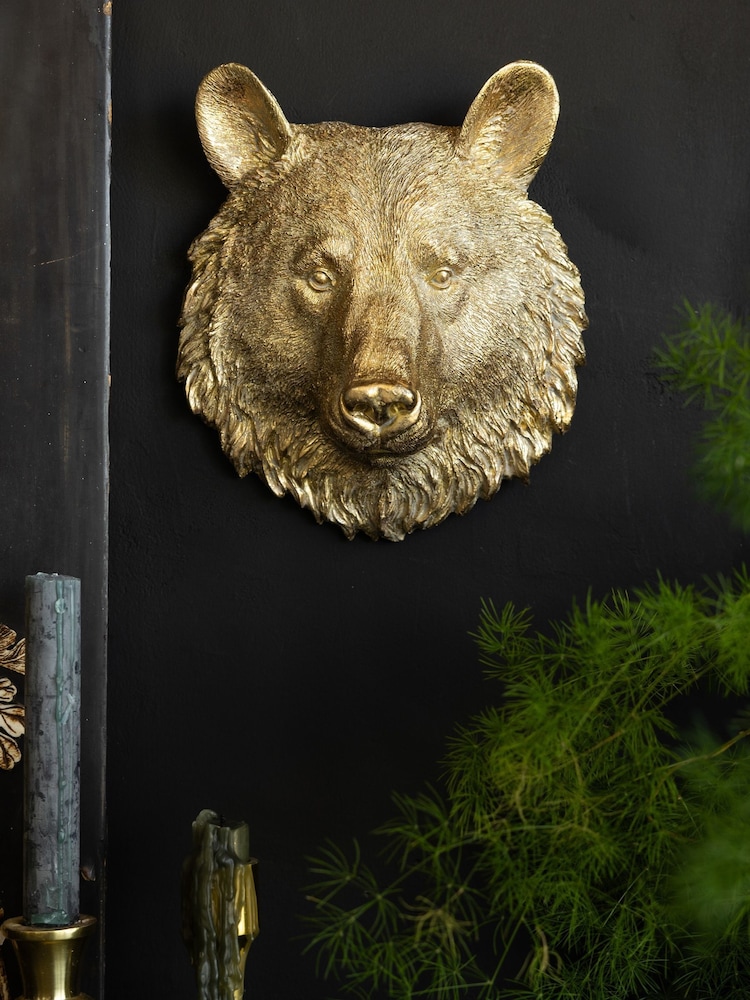 Rockett St George Gold Bear Wall Ornament - Image 1 of 5