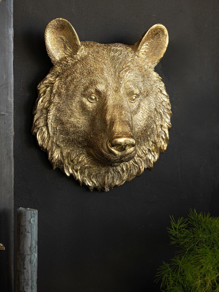 Rockett St George Gold Bear Wall Ornament - Image 2 of 5