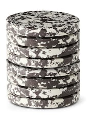 Curateology Set of 8 Black Rock Coasters - Image 2 of 3