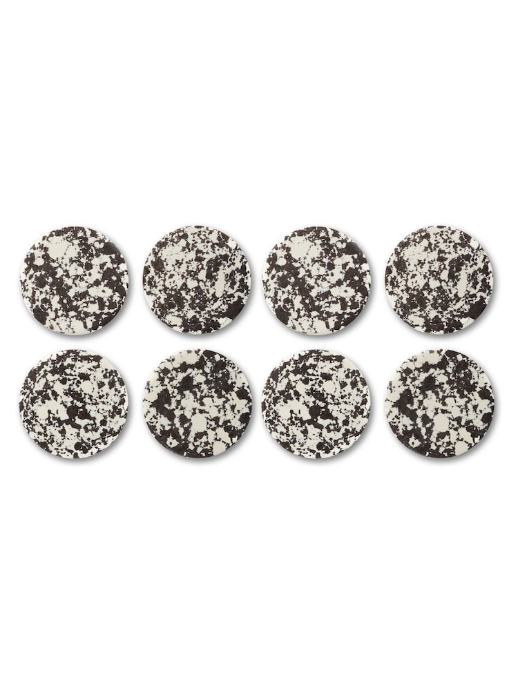 Curateology Set of 8 Black Rock Coasters - Image 3 of 3