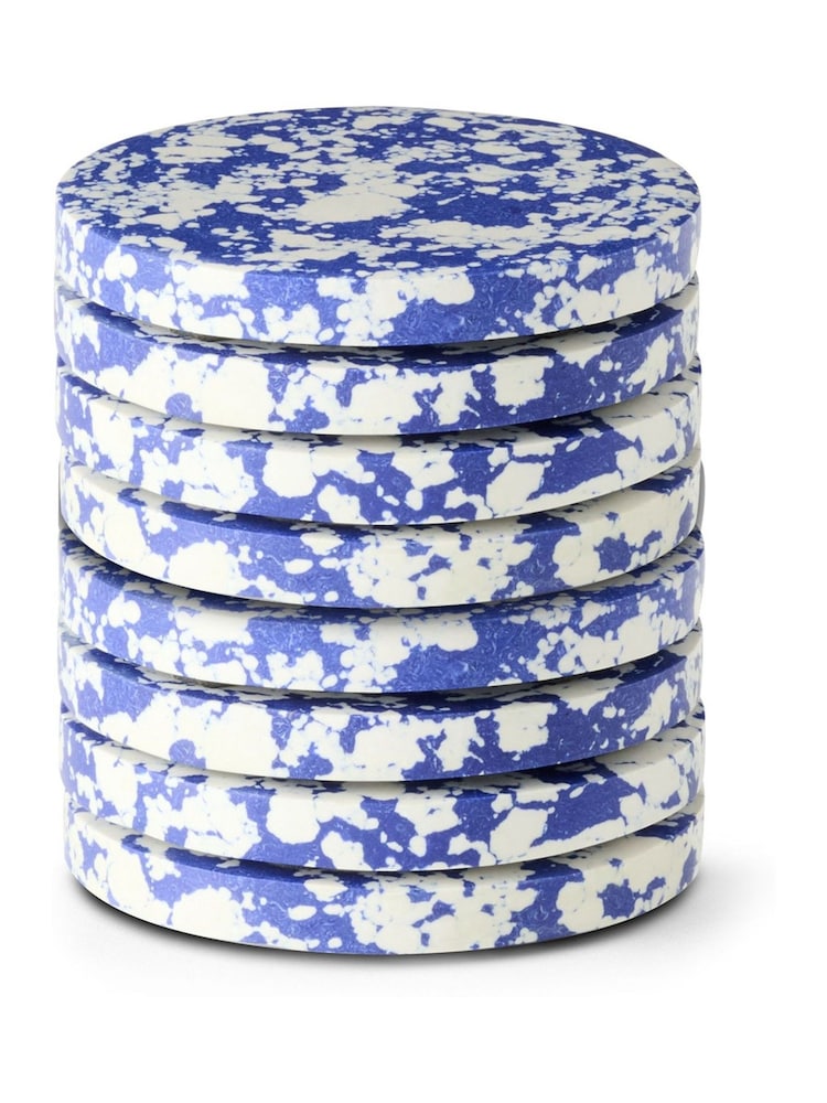 Curateology Set of 8 Blue Rock Coasters - Image 2 of 3