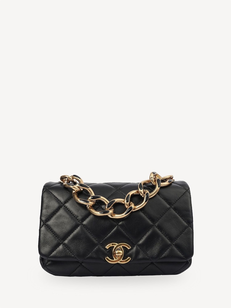 CHANEL Flap Shoulder Black Bag - Image 1 of 7