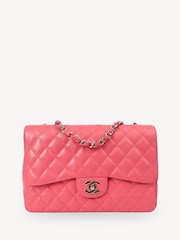 CHANEL Large Pink Classic Single Flap Shoulder Bag - Image 1 of 7