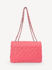 CHANEL Large Pink Classic Single Flap Shoulder Bag - Image 3 of 7