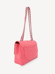 CHANEL Large Pink Classic Single Flap Shoulder Bag - Image 4 of 7