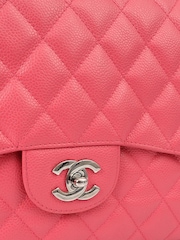 CHANEL Large Pink Classic Single Flap Shoulder Bag - Image 6 of 7