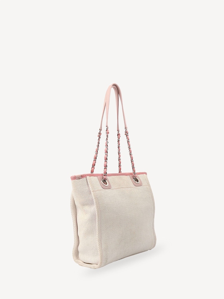 CHANEL Pink Small Deauville Tote Bag - Image 7 of 7 CHANEL Pink Small Deauville Tote Bag - Image 7 of 7