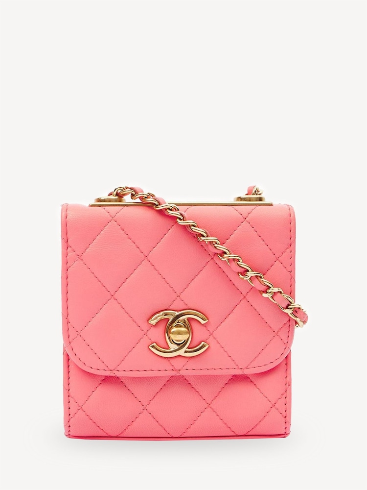CHANEL Pink Trendy CC Clutch Bag with Chain Mini Cross-Body - Image 1 of 1