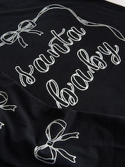 Black/White Graphic Long Sleeve Nightie - Image 8 of 9