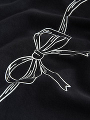 Black/White Graphic Long Sleeve Nightie - Image 9 of 9