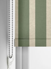 Emily Bond Fern Green Parasol Stripe Made to Measure Roller Blind - Image 3 of 5