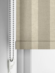 Emily Bond Natural Taupe Parasol Stripe Made to Measure Roller Blind - Image 3 of 6