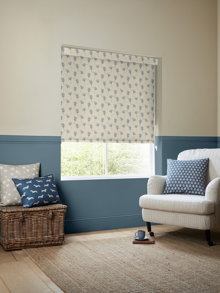 Emily Bond Blue Cornflower Made to Measure Roller Blind - Image 2 of 6