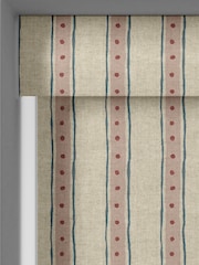 Emily Bond Pink/Blue Block Printed Stripe Made to Measure Roller Blind - Image 5 of 6