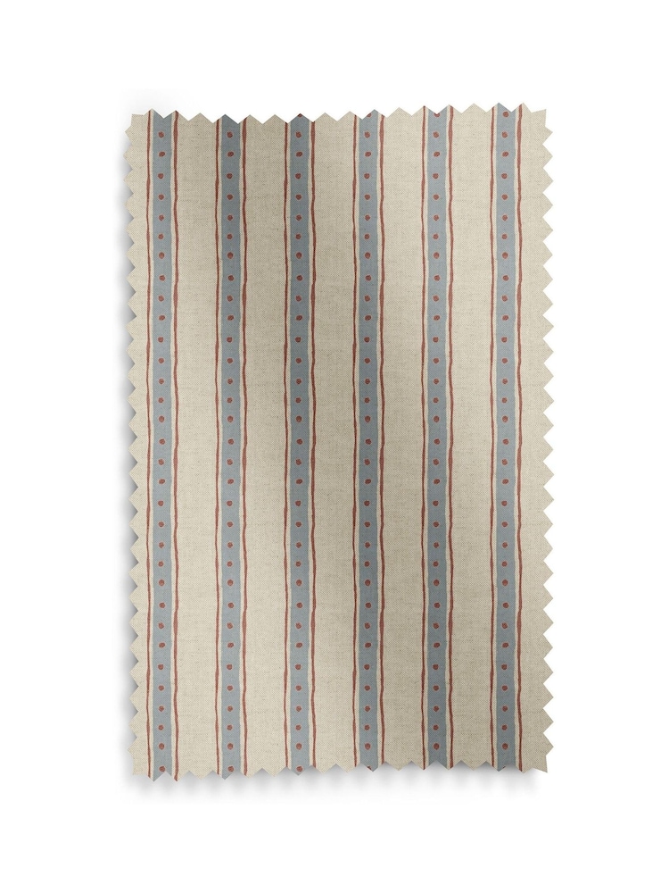 Emily Bond Blue Block Printed Stripe Made to Measure Roller Blind - Image 6 of 6