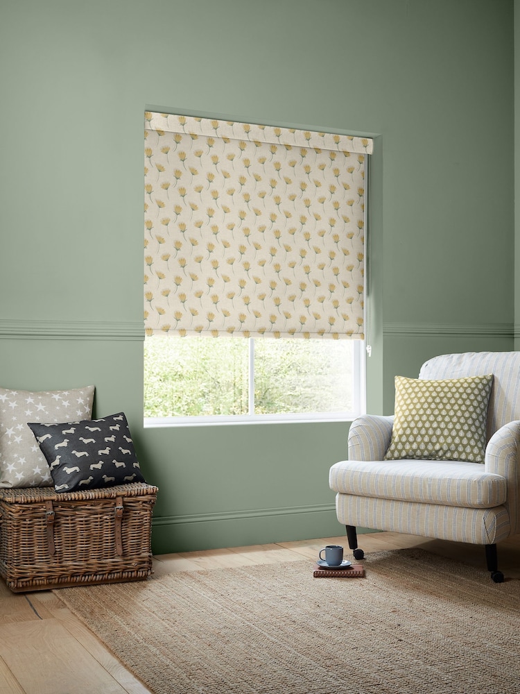Emily Bond Yellow Cornflower Made to Measure Roller Blind - Image 2 of 6