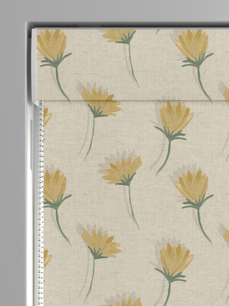 Emily Bond Yellow Cornflower Made to Measure Roman Blind - Image 5 of 6